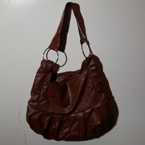 No brand brown shoulder handbag